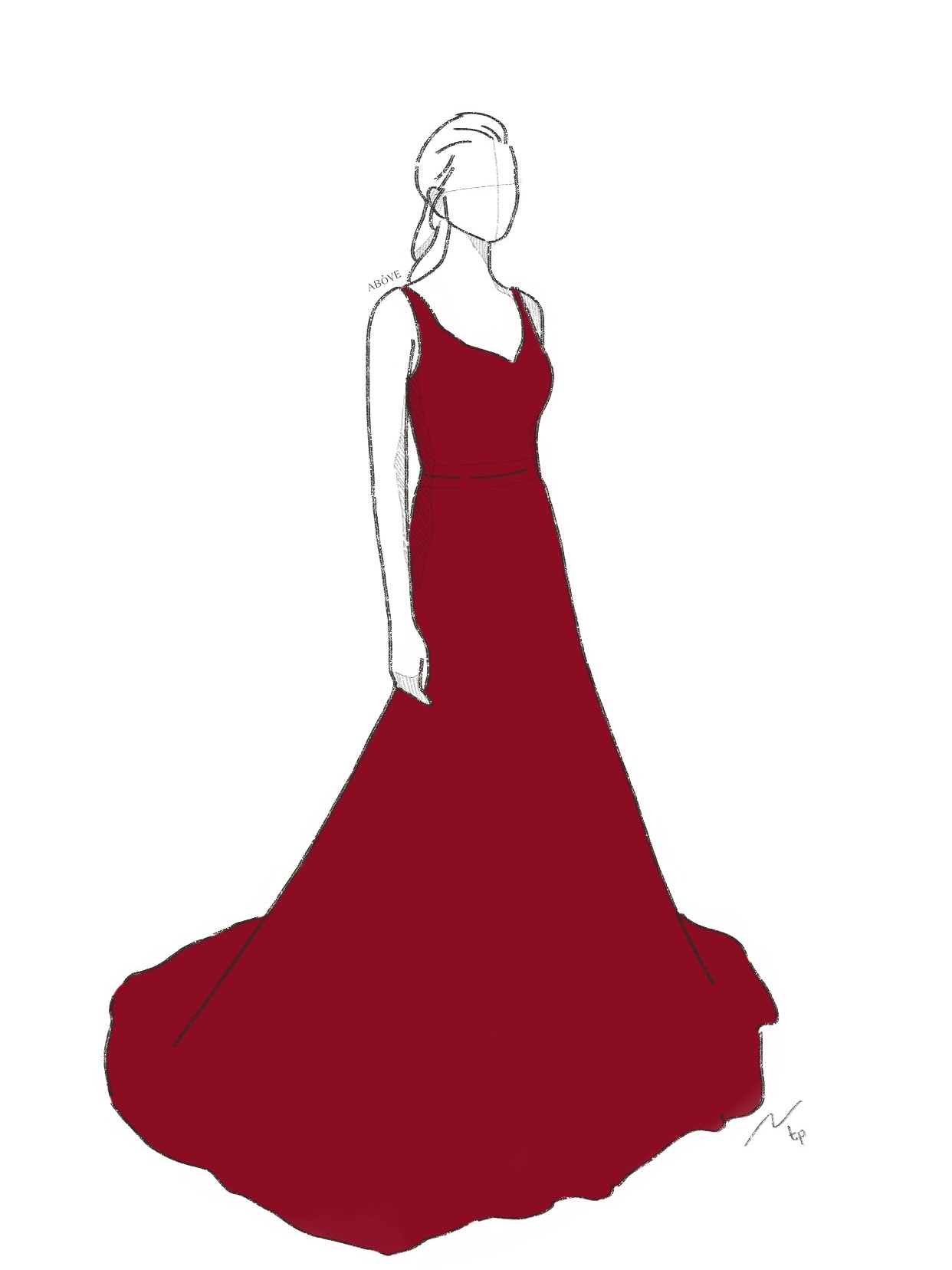 37-13-Modified A-Line Gown