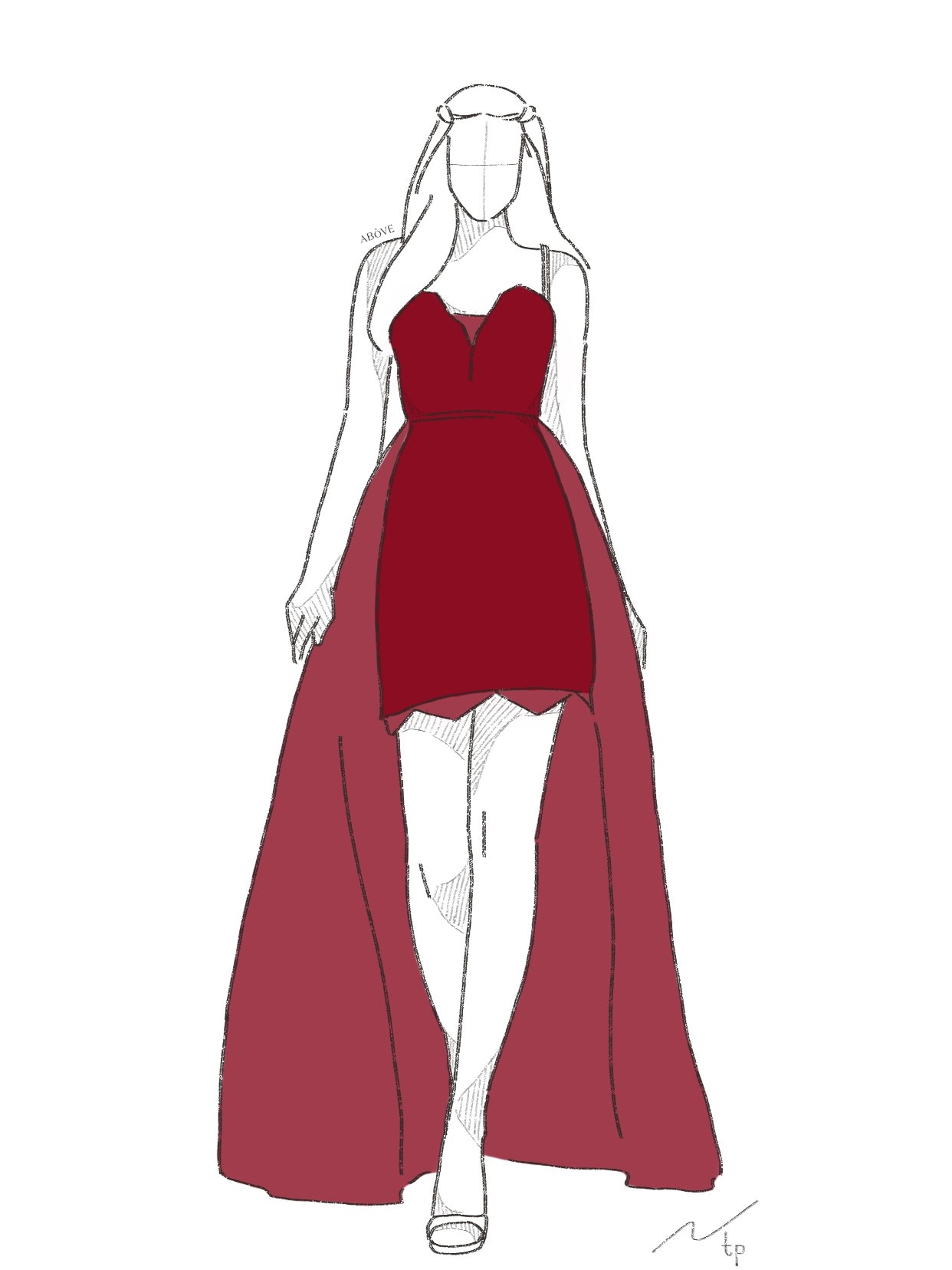 37-19-Mini Skirt Gown